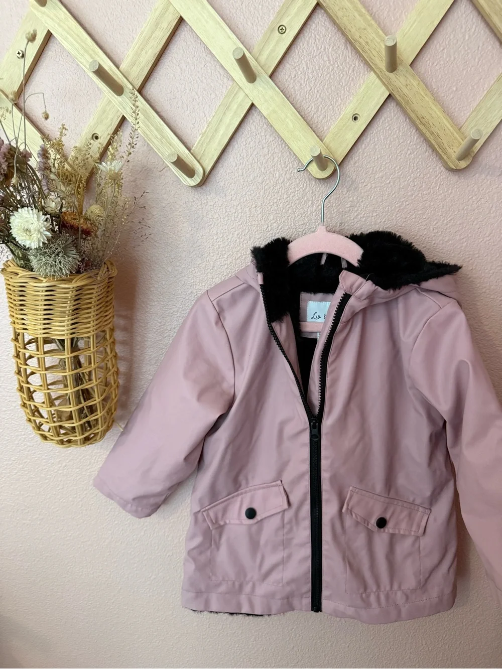 Pink Insulated Rain Jacket